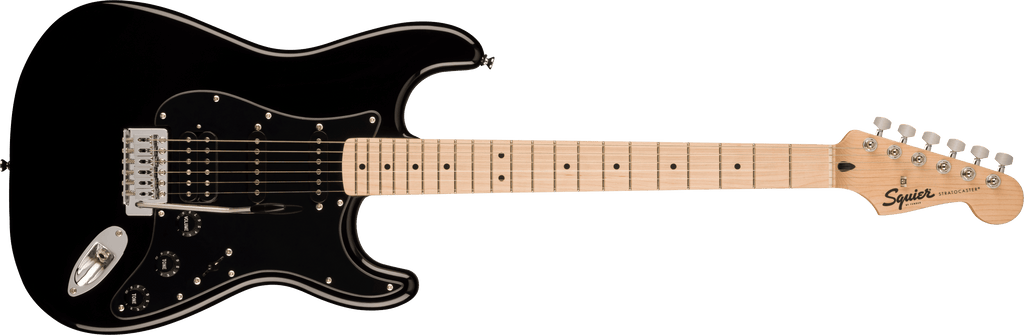 Fender Squier Sonic Stratocaster HSS Maple Fingerboard Electric Guitar – Black