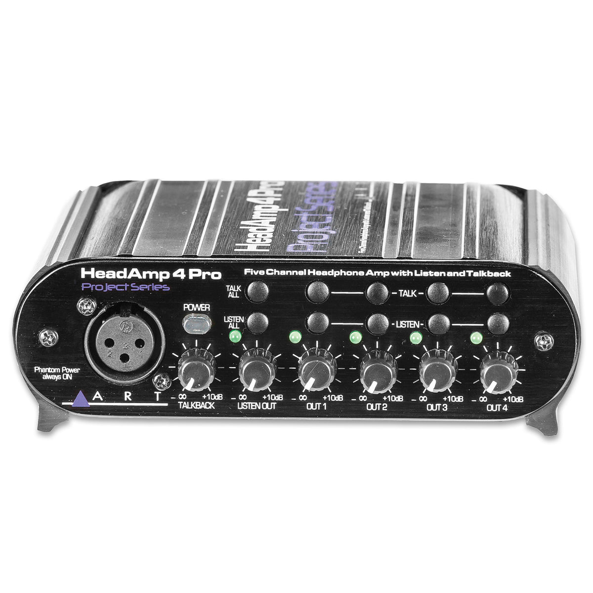 HeadAMP 4 Pro Five Channel Headphone Amplifier with Talkback