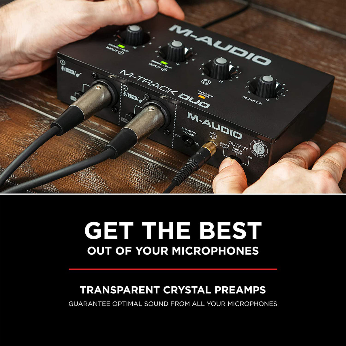 M-Audio M-Track Duo – USB Audio Interface for Recording, Streaming and Podcasting with Dual XLR, Line & DI Inputs, Plus a Sof