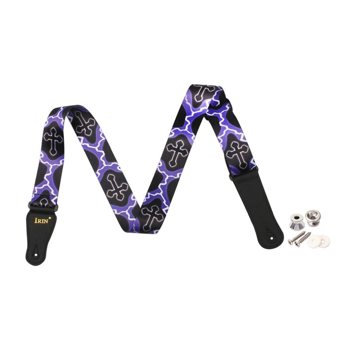 Irin Rockyou woven Guitar Strap for Acoustic Electric & Bass Guitars / heavy metal pattern