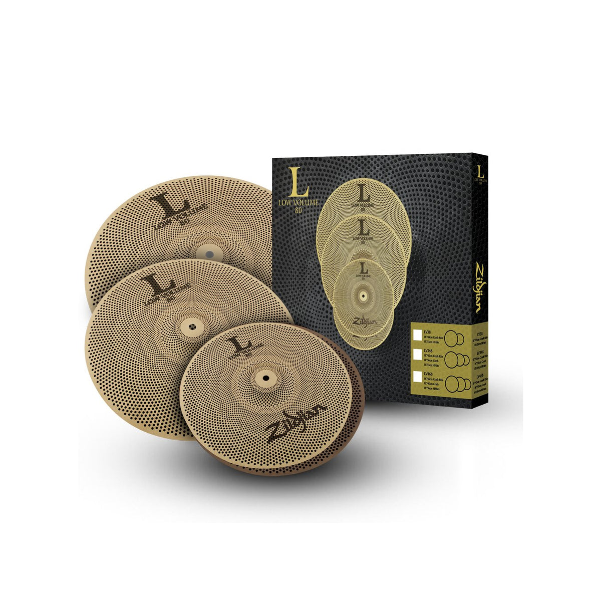 Zildjian LV468 Low Volume 3-Piece Box Set (Golden)