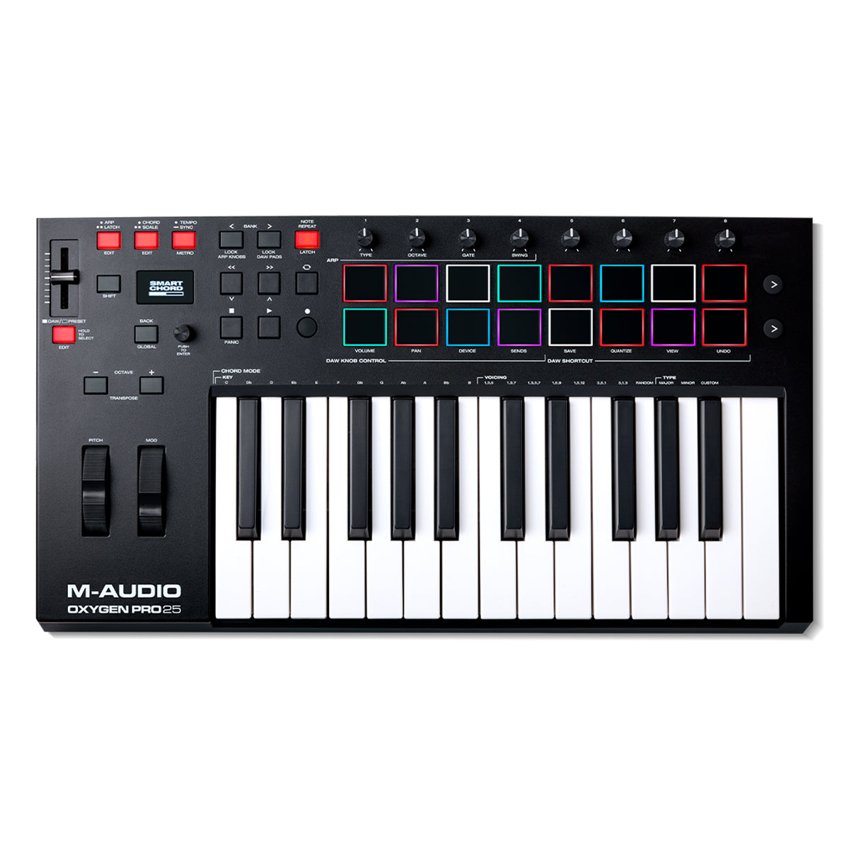 M-Audio Oxygen Pro 25 25-key USB powered MIDI controller with Smart Controls and Auto-mapping