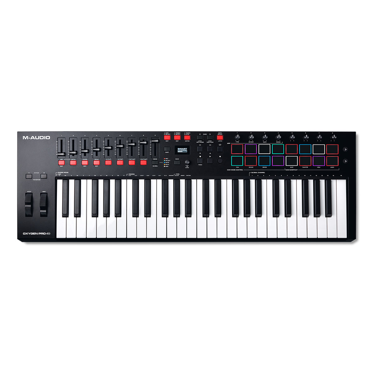M-Audio Oxygen Pro 49 49-key USB powered MIDI controller with Smart Controls and Auto-mapping