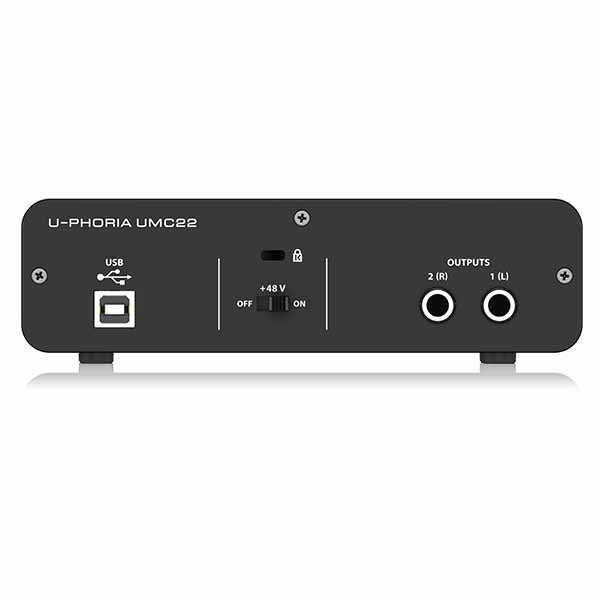 Behringer U-PHORIA UMC22 Audiophile 2x2 USB Audio Interface with MIDAS Mic Preamplifier