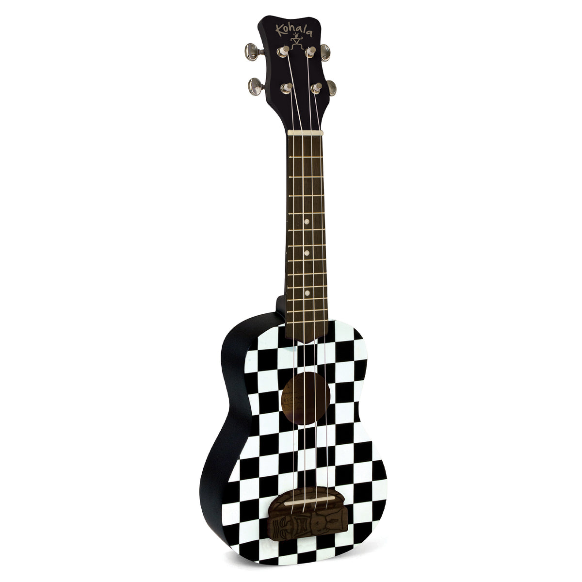 Kohala KT-SCB Tiki Uke Checkerboard Soprano Ukulele