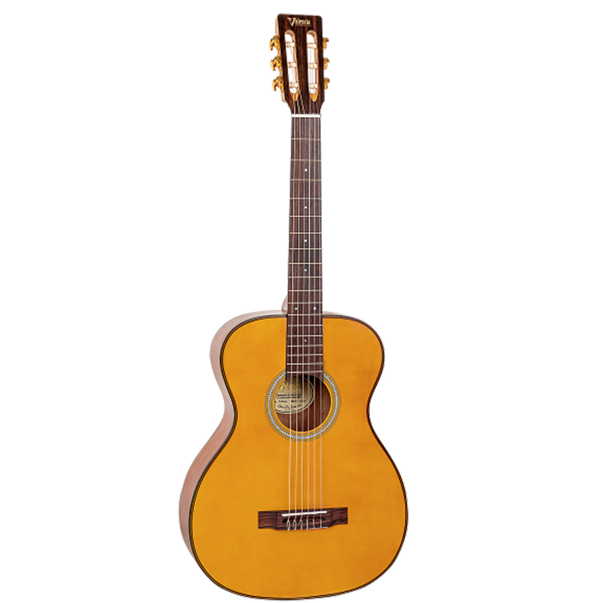 Valencia VA434VNA Auditorium sized classical guitar w/ curved radius fingerboard