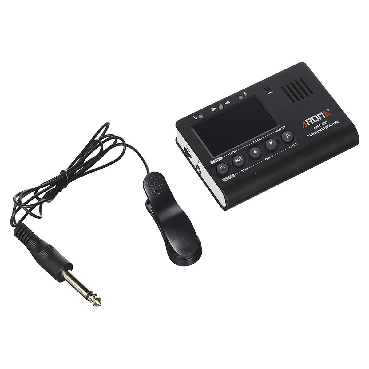 Aroma AMT-560 Electric Guitar Tuner Metronome Built-in Mic with Pickup for Guitar Chromatic Bass Violin Ukulele