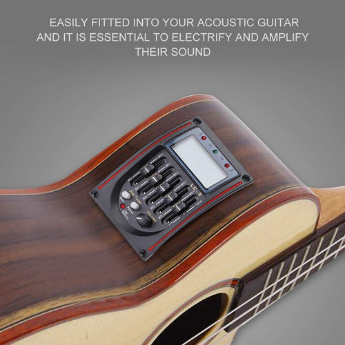 5 Band Preamp EQ LC-5 Equalizer Tuner Piezo Pickup for Acoustic Guitars