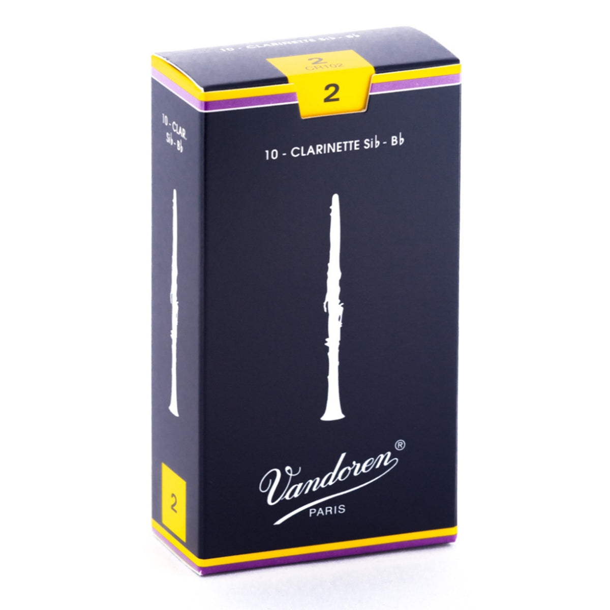 Vandoren CR102 Bb Clarinet Traditional Reeds Strength 2 - Box of 10