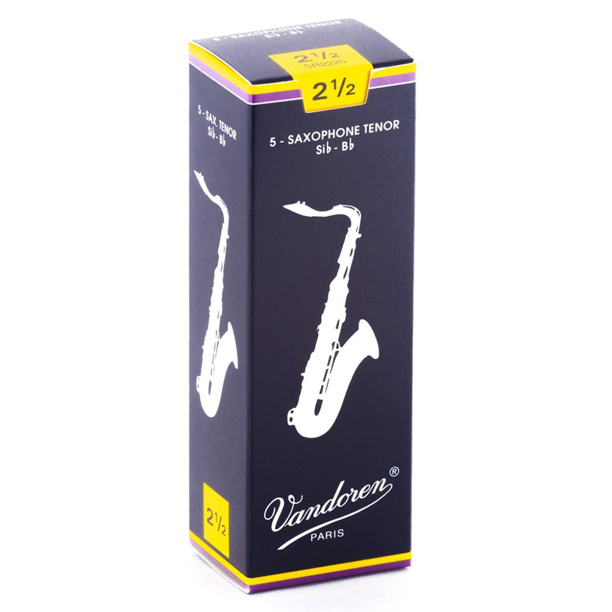 Vandoren SR2225 Tenor Sax Traditional Reeds Strength 2.5- Box of 5