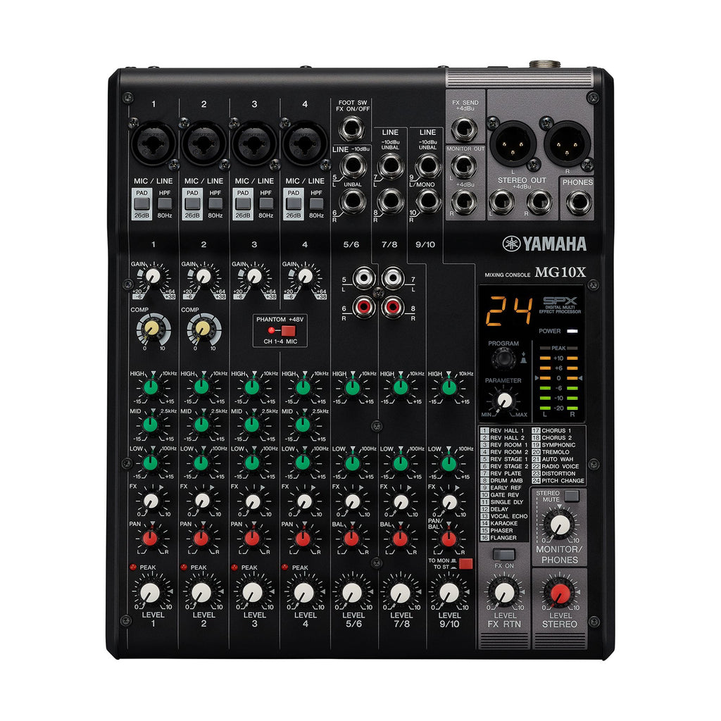Yamaha MG10X CV 10-Input Mixer with Built-In FX