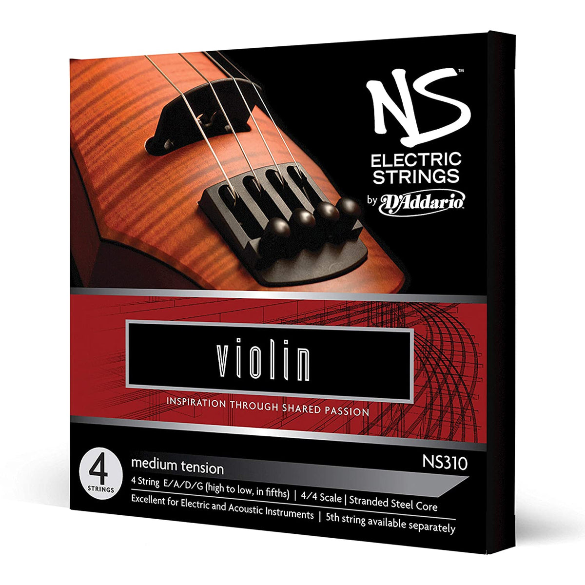 D'Addario NS310 NS ELECTRIC VIOLIN STRING SET