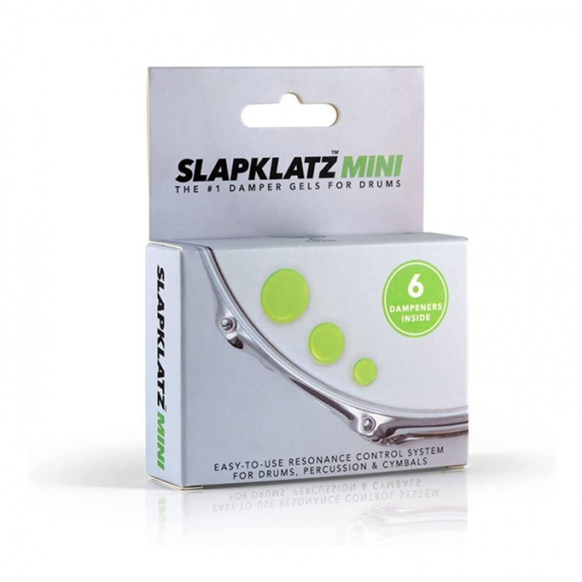 SlapKlatz MINI Drum Dampeners Green - 6 pcs in 3 Sizes - FREE case - Non-toxic