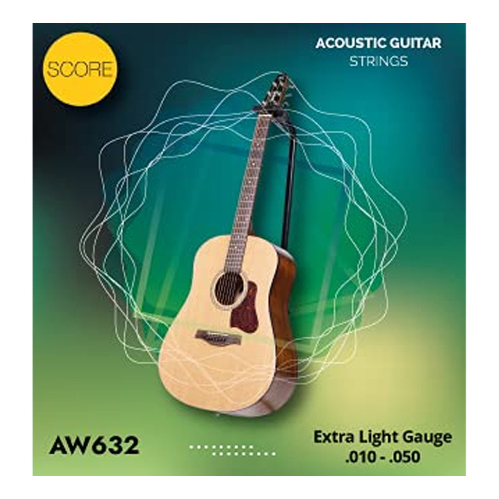 Score Acoustic Guitar String Set Extra Light, 010-050 AW632
