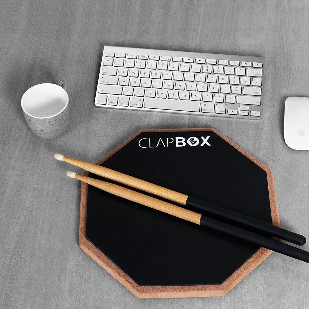 Clapbox CB-PPD Drum Practice Pad - 12 inches, Black (Practice pad only)