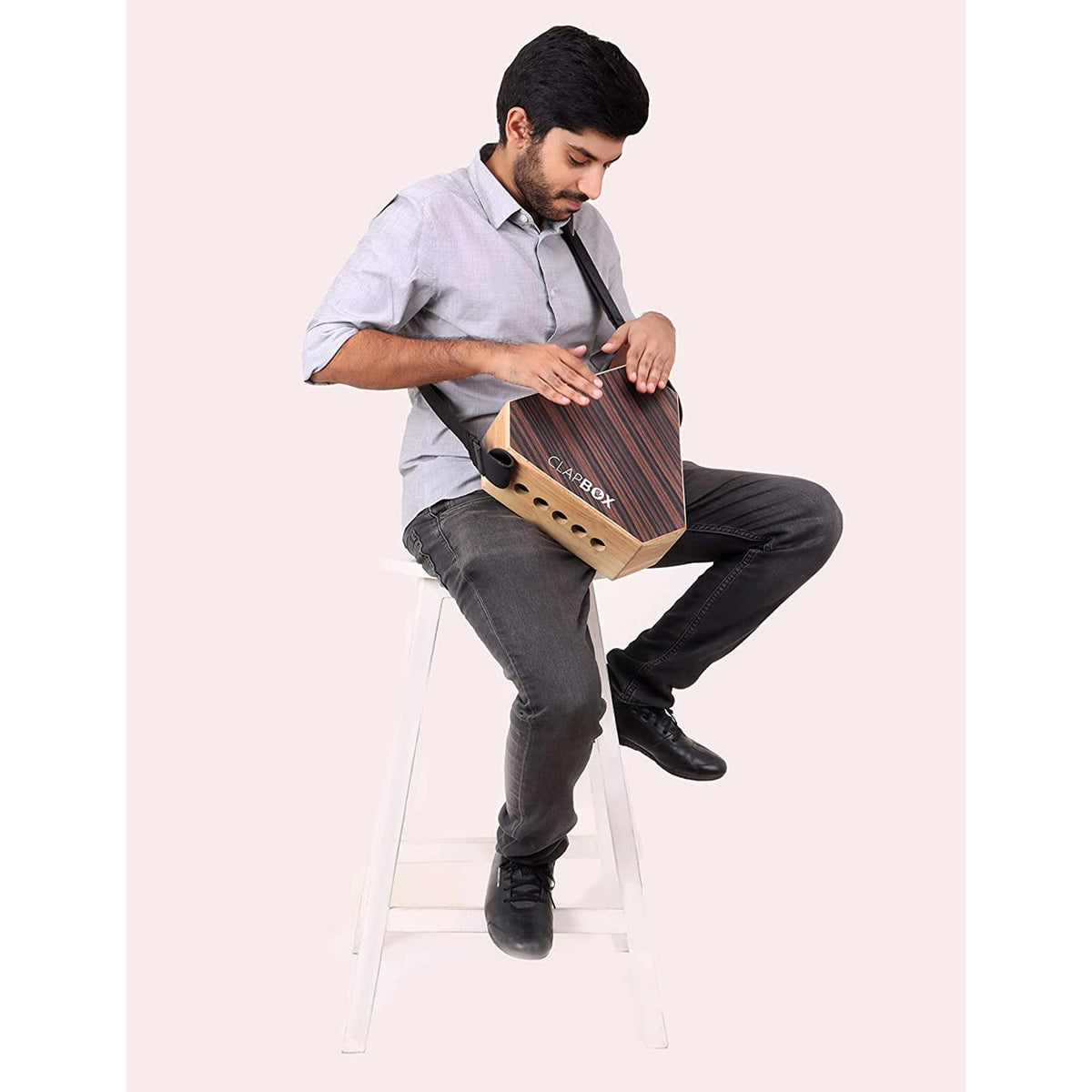 Clapbox Travel Cajon (2-sided), Snare, Bongo - Rubber wood with Carry Bag