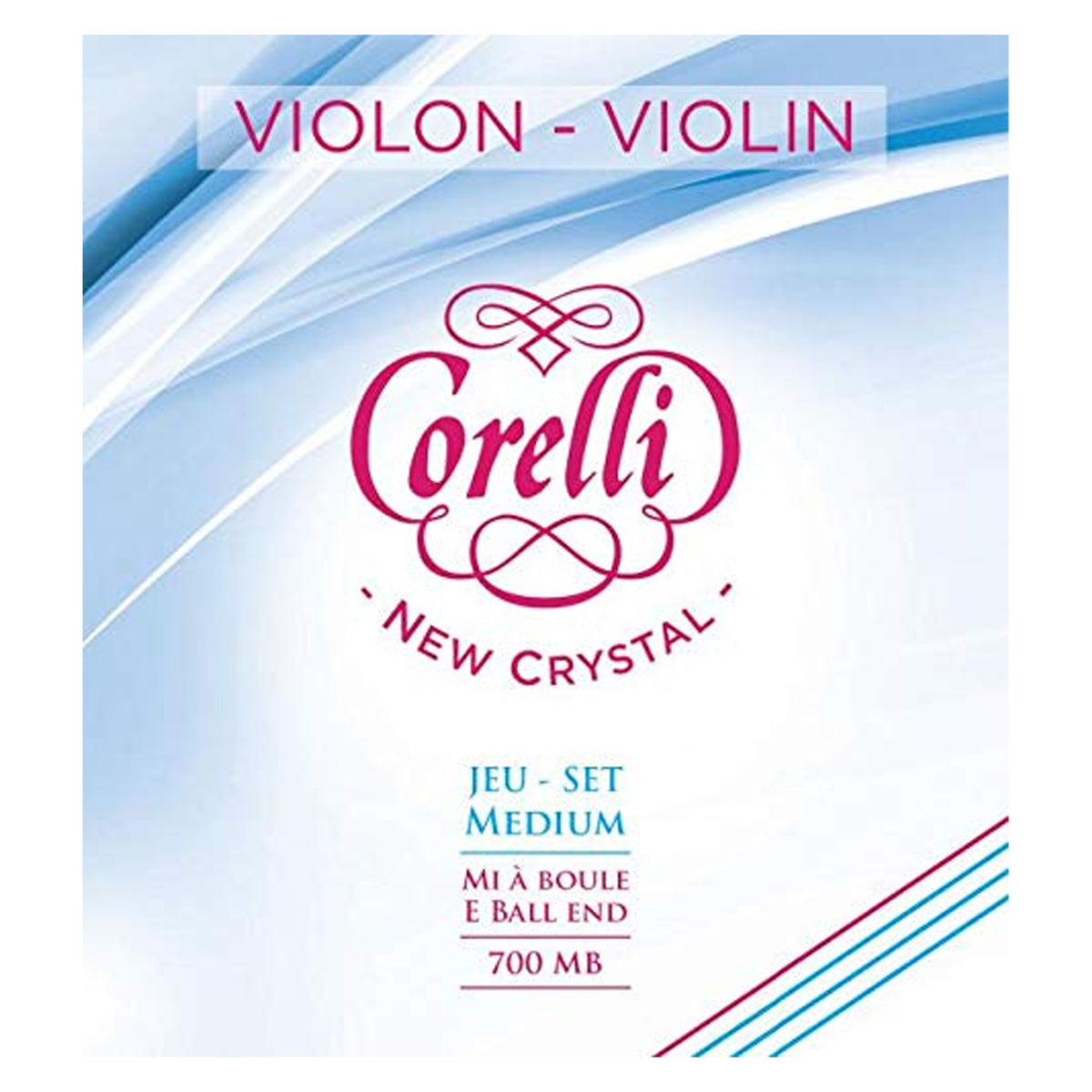 Corelli 700MB New Crystal Violin Medium String Set