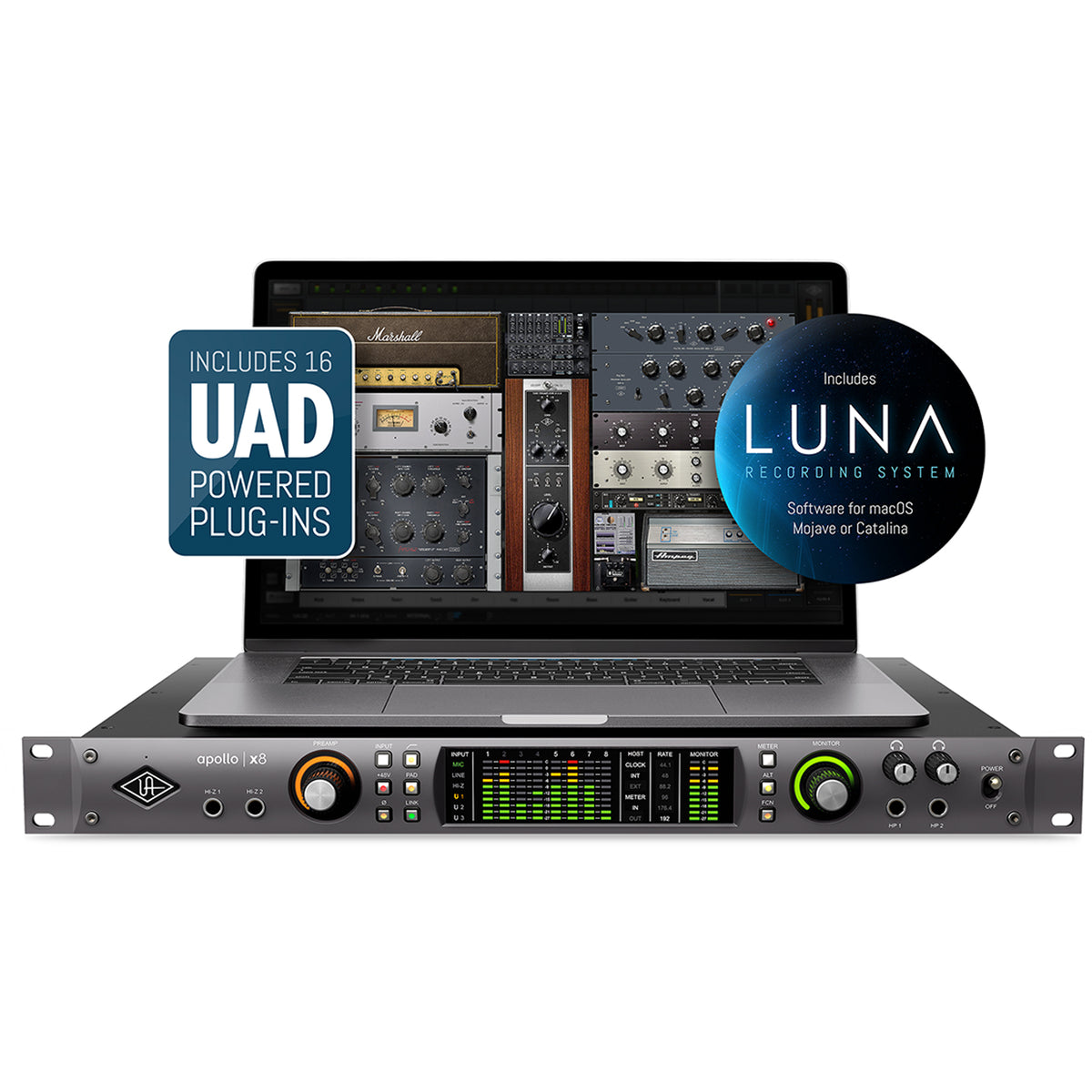 UNIVERSAL AUDIO APOLLO X8 HERITAGE EDITION 18 X 24 THUNDERBOLT 3 AUDIO INTERFACE