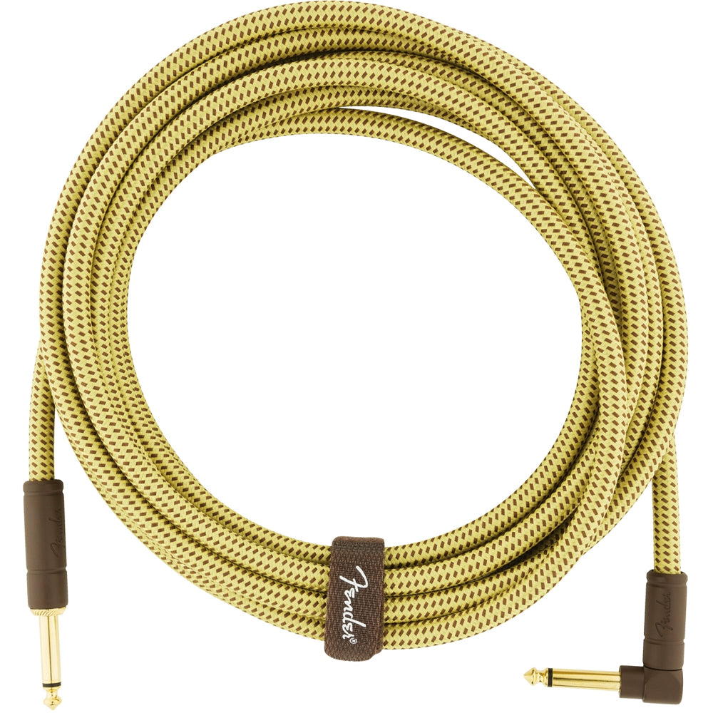 Fender DELUXE SERIES TWEED INSTRUMENT CABLES Straight-Angled 15ft
