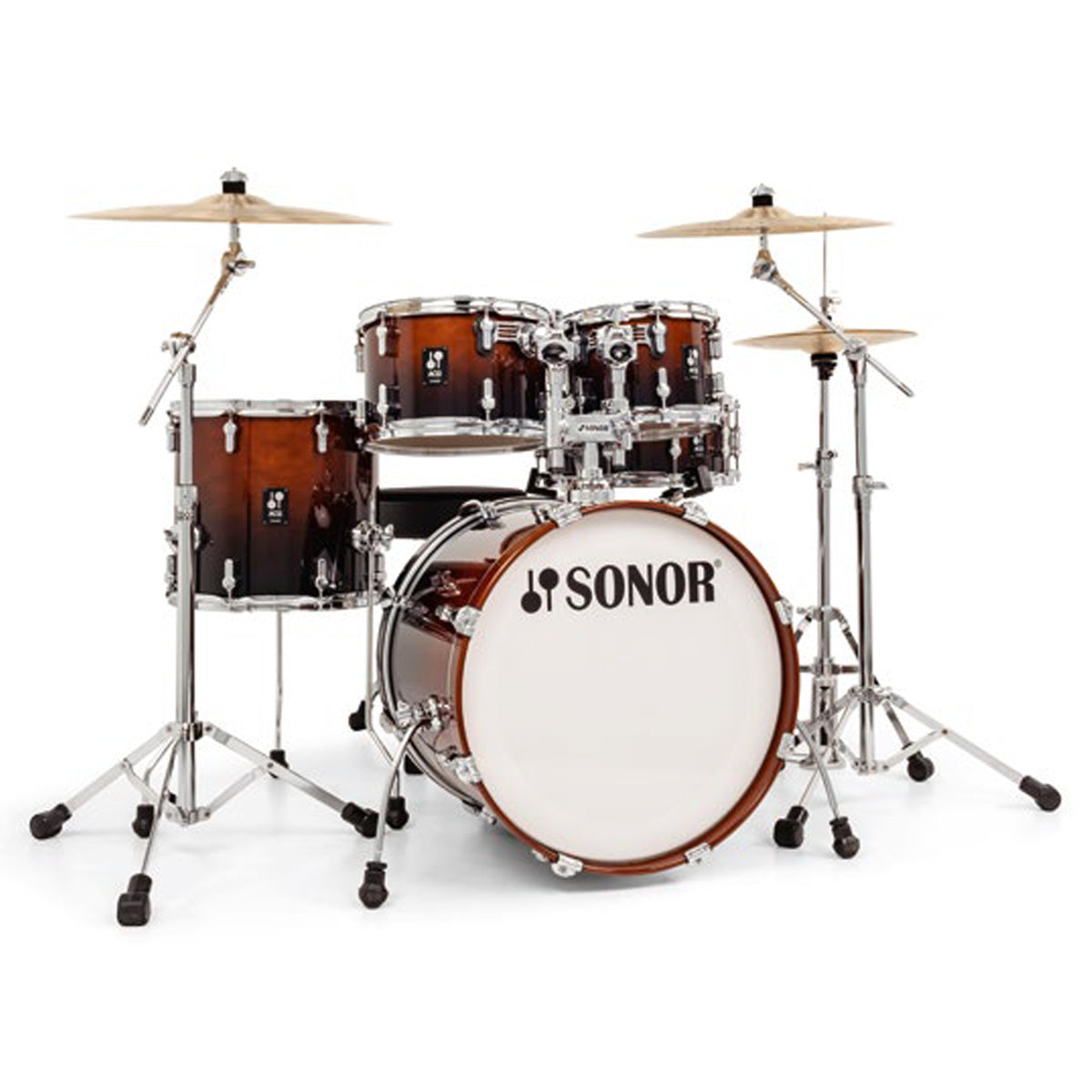 Sonor AQ2 Stage 5-pc Drum Shell Set - Brown Fade (Hardware and Cymbals Not Included)
