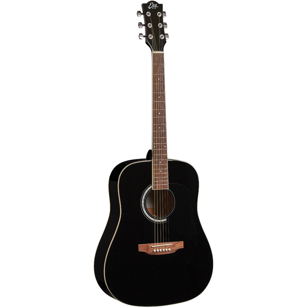 Eko Ranger 6 Dreadnought Acoustic Guitar - Black