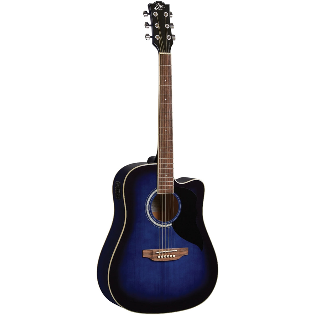 Eko Ranger CW EQ Dreadnought Electro-Acoustic Guitar - Blue Sunburst