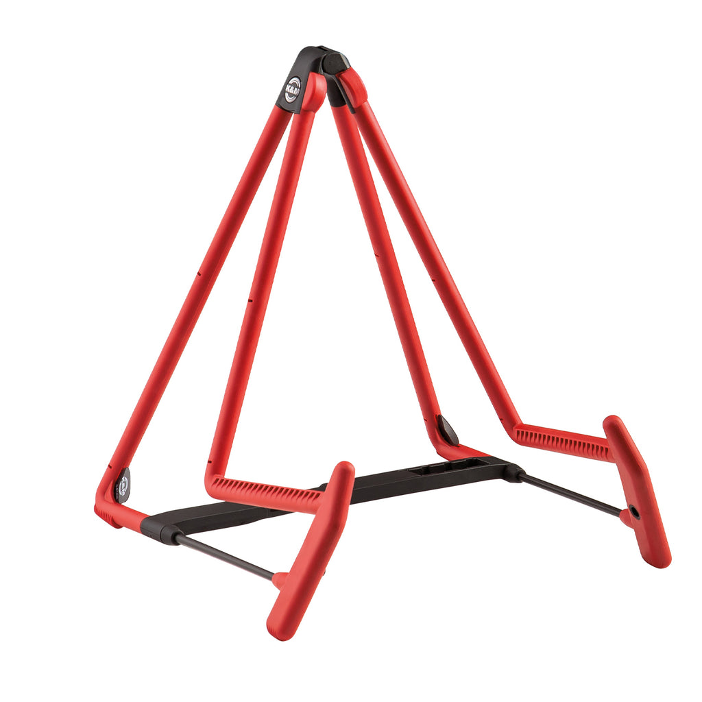 K&M Acoustic Guitar Stand Heli 2 Red