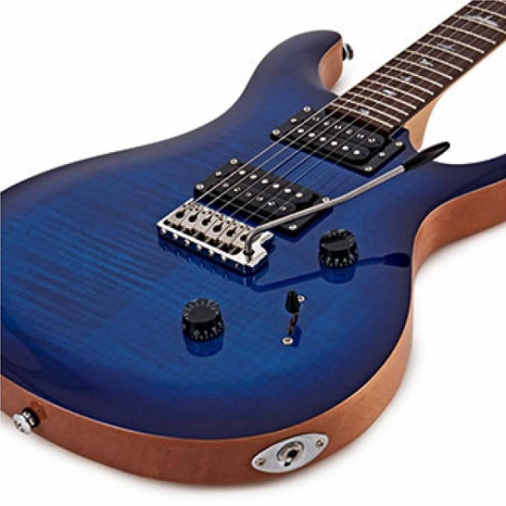 PRS SE CUSTOM 24 ELECTRIC GUITAR CU44FE WITH GIG BAG - FADED BLUE BURST
