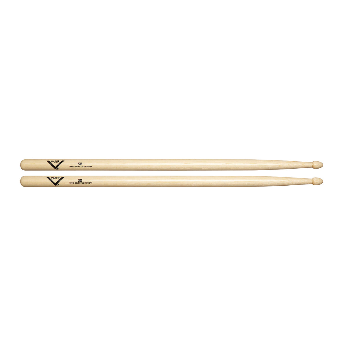 Vater VH5BW 5B American Hickory Drumstick Wood tip