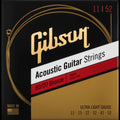 Gibson SAG-BRW11 80/20 Bronze Acoustic Guitar Strings Ultra-Light 11-52