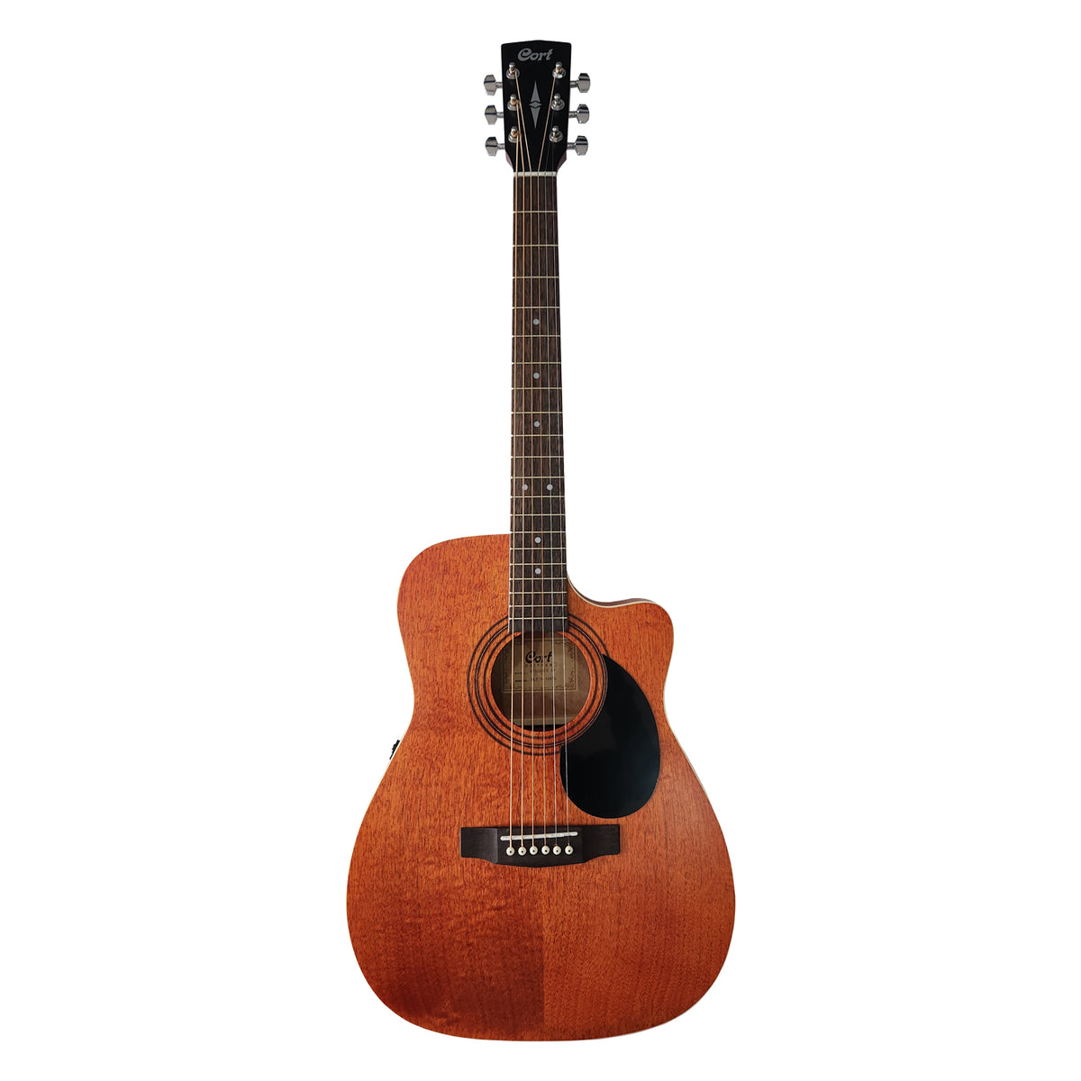 Cort AF500MCE Mahogany Cutaway Semi-Acoustic Guitar - Open Pore Mahogany