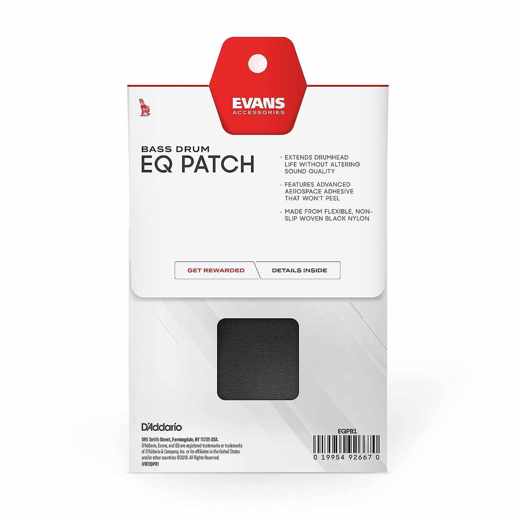Evans EQ PATCH Black Nylon Single Patch EQPB1