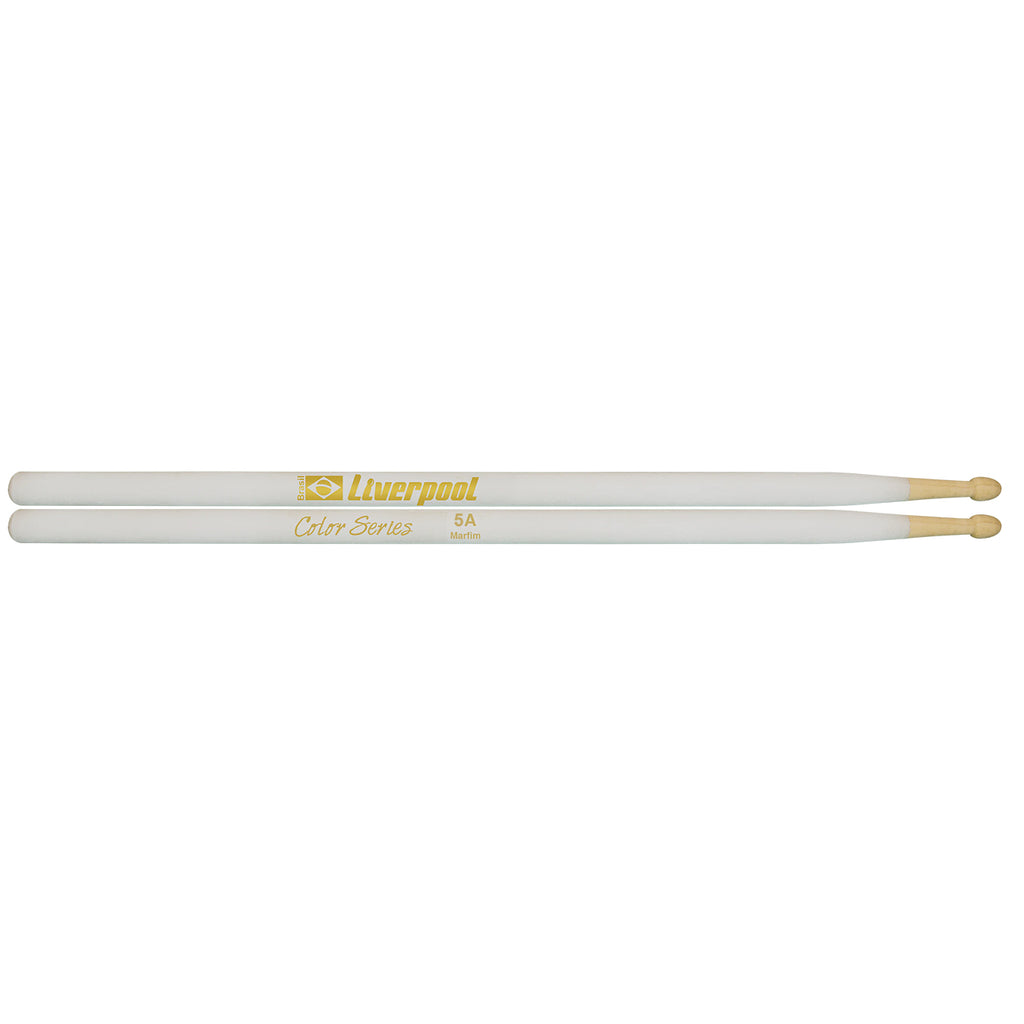 Liverpool Color Series Red 5A Wood Tip Drumstick LC5AMB-White