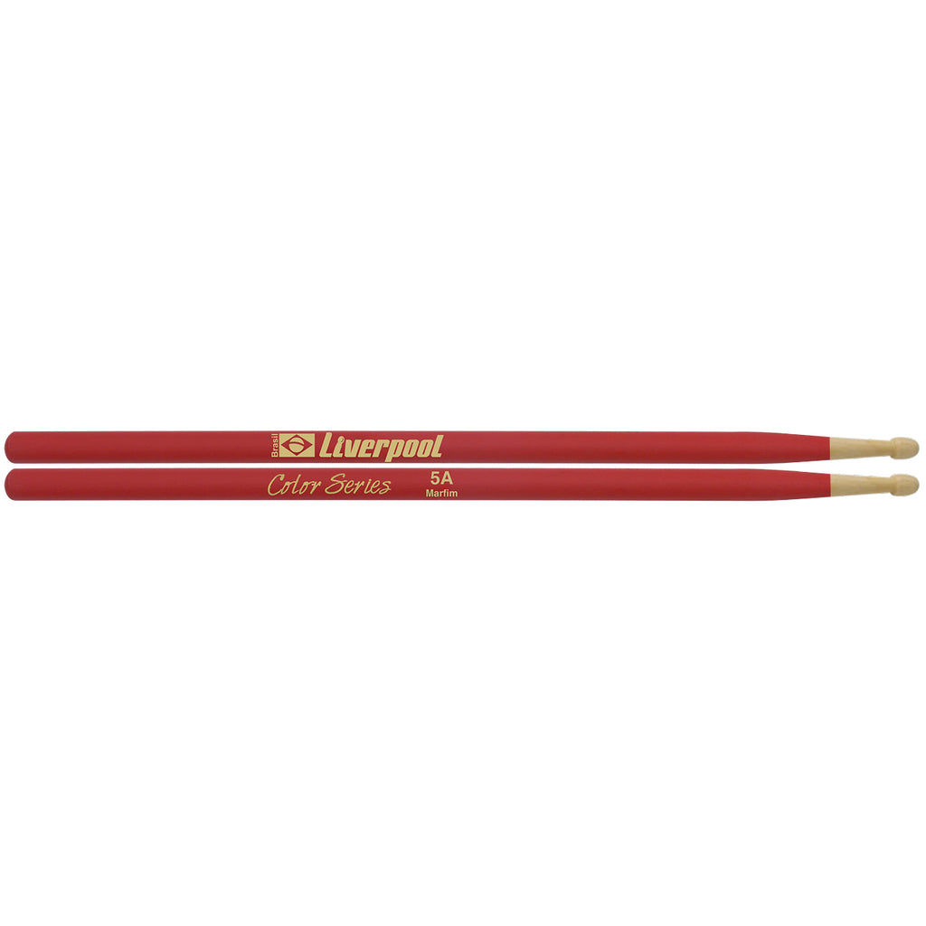 Liverpool Color Series LC5AMV Wooden Tip Drumstick - Red