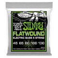 ERNIE BALL REGULAR SLINKY 5-STRING FLATWOUND ELECTRIC BASS STRINGS – 45-130 GAUGE