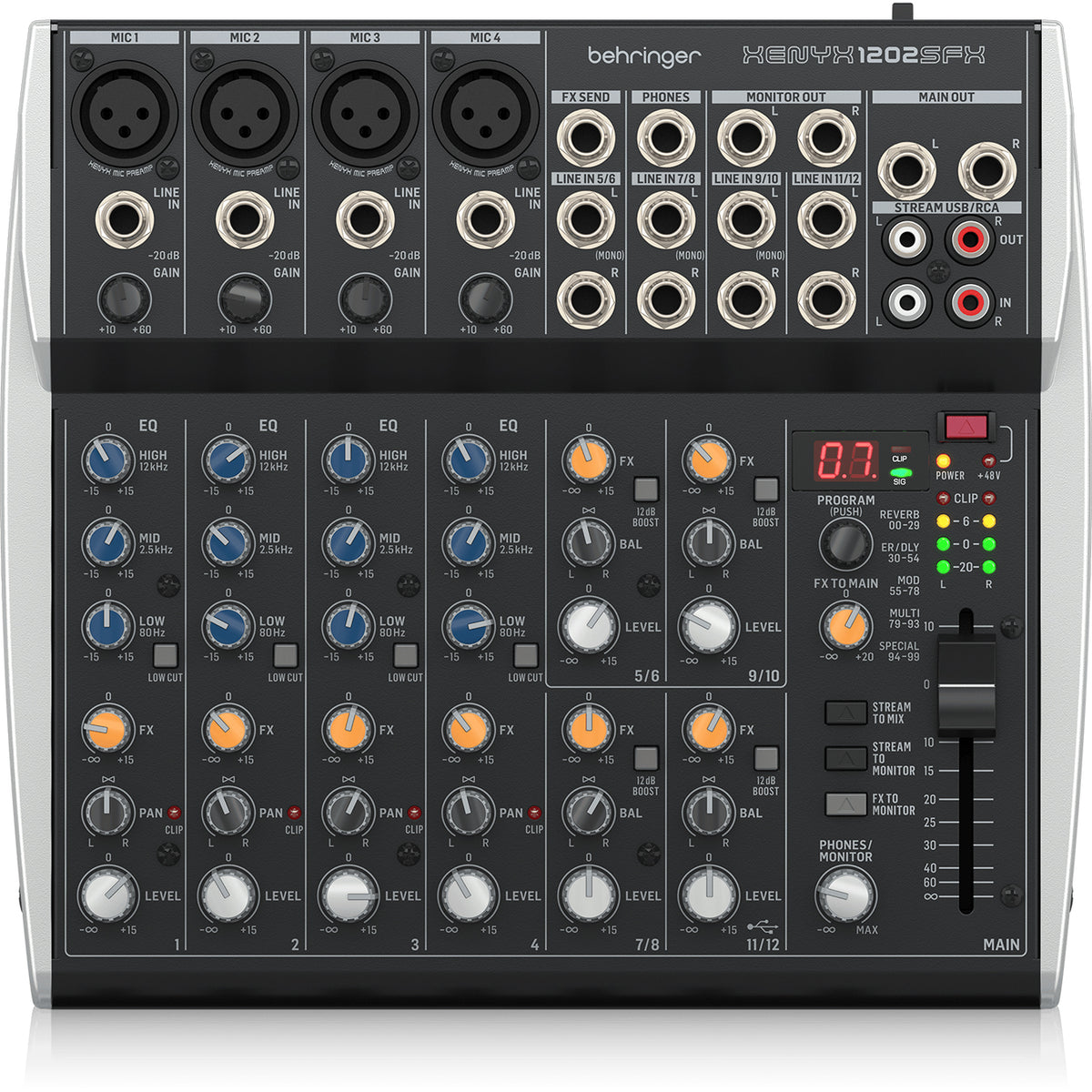 Behringer Xenyx 1202SFX 12-channel Analog Streaming Mixer
