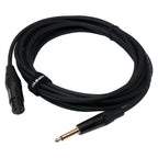 Hawk SXFP-010 Gold Series TS Male to XLR Female Cable – 3 Meter BLACK