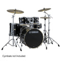 Yamaha Stage Custom Birch SBP2F5 with HW680W Double-braced 600 Series Hardware Set and DS550 Drum Throne - Raven Black