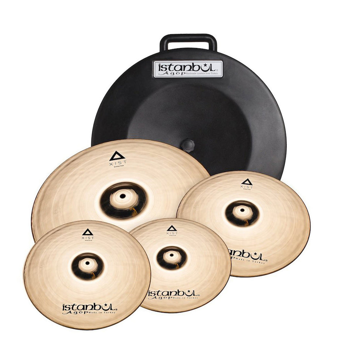 ISTANBUL AGOP IXBS4 XIST BRILLIANT CYMBAL SET + DELUXE BAG (14/16/20+18)
