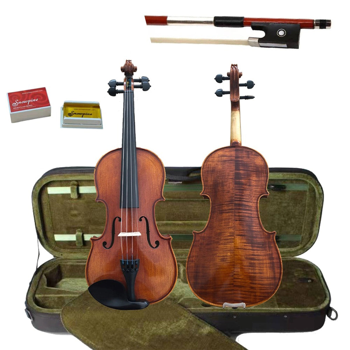 MAESTRO VNF103E VIOLIN 4/4 RED BROWN WITH CASE BOW and ROSIN
