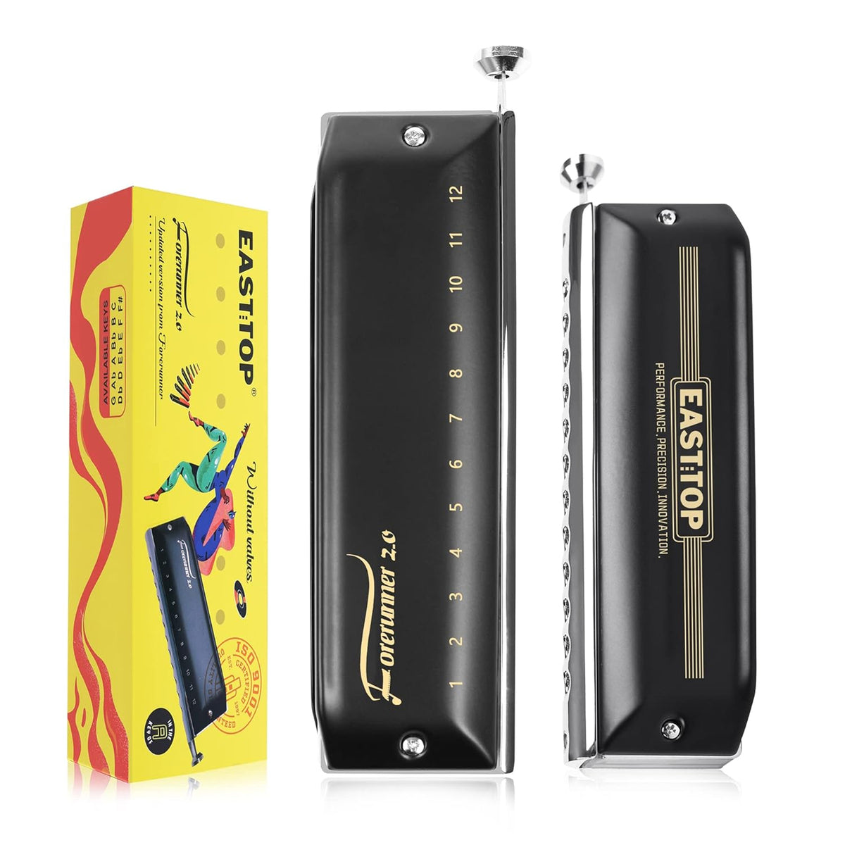 EASTTOP FORERUNNER 2.0 CHROMATIC HARMONICA T1248NV 2.0 - KEY G