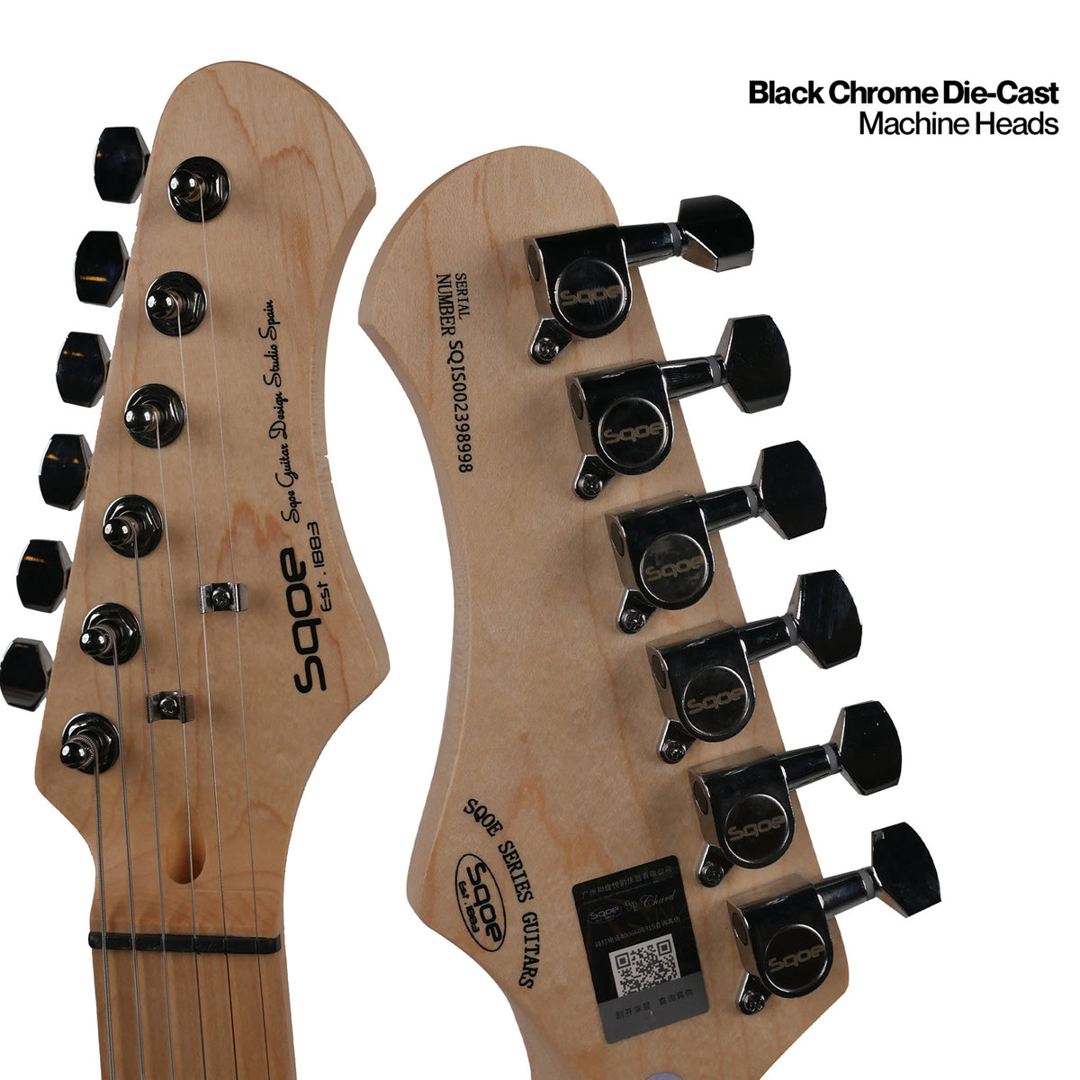 Electric Guitar SQOE SEST250 - Frozen Galactic Blue