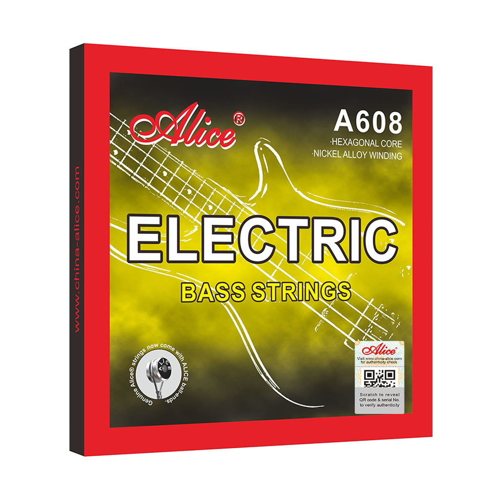 Alice Electric Bass Strings A608(4)-M Medium Gauge Bass Guitar 4-String Set