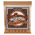 Ernie Ball 2150 EXTRA LIGHT EARTHWOOD PHOSPHOR BRONZE ACOUSTIC GUITAR STRINGS 10-50 GAUGE