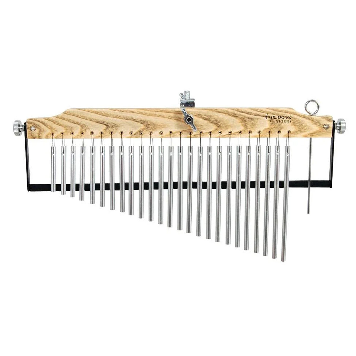 Tycoon Percussion TIMG-25C Master Grand Series Bar Chimes 25 Chrome On Ash Wood Bar