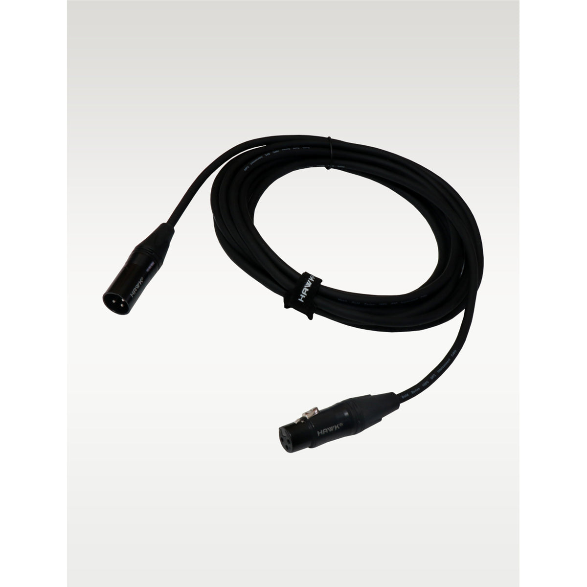 Hawk SXFG-016 Gold Series XLR Male to XLR Female With Cable Tie – 5 Meter BLACK