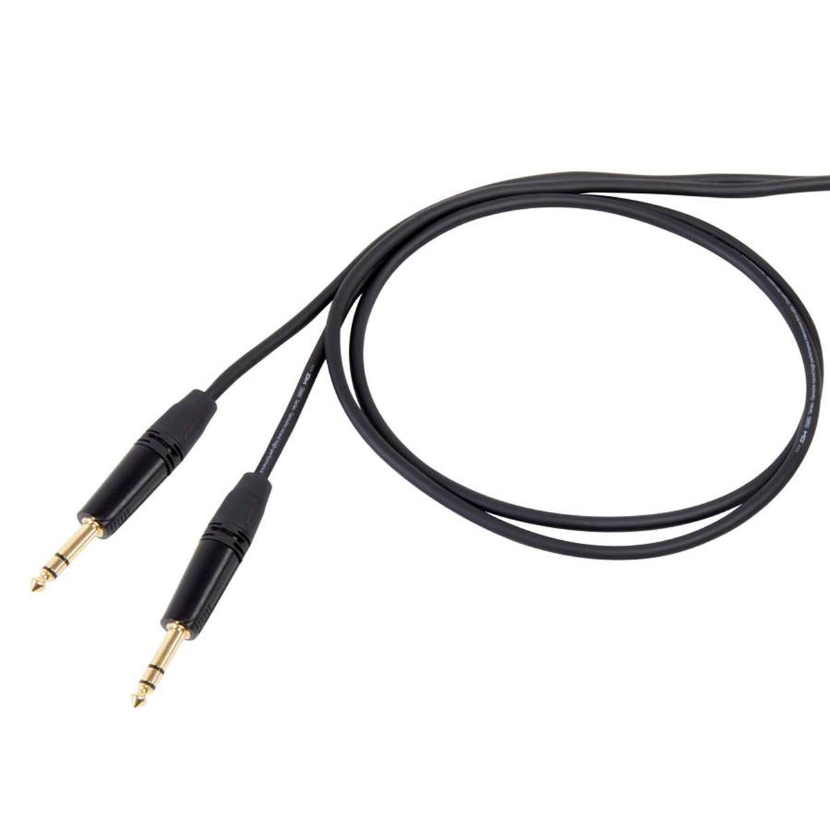 PROEL DHS140LU5 Professional balanced cable with Die Hard ONEHERO Ø 6.3 mm stereo plug connections. 5.0 m length.