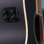 Kepma A1CE TRANS - Semi acoustic Guitar- Black Matt