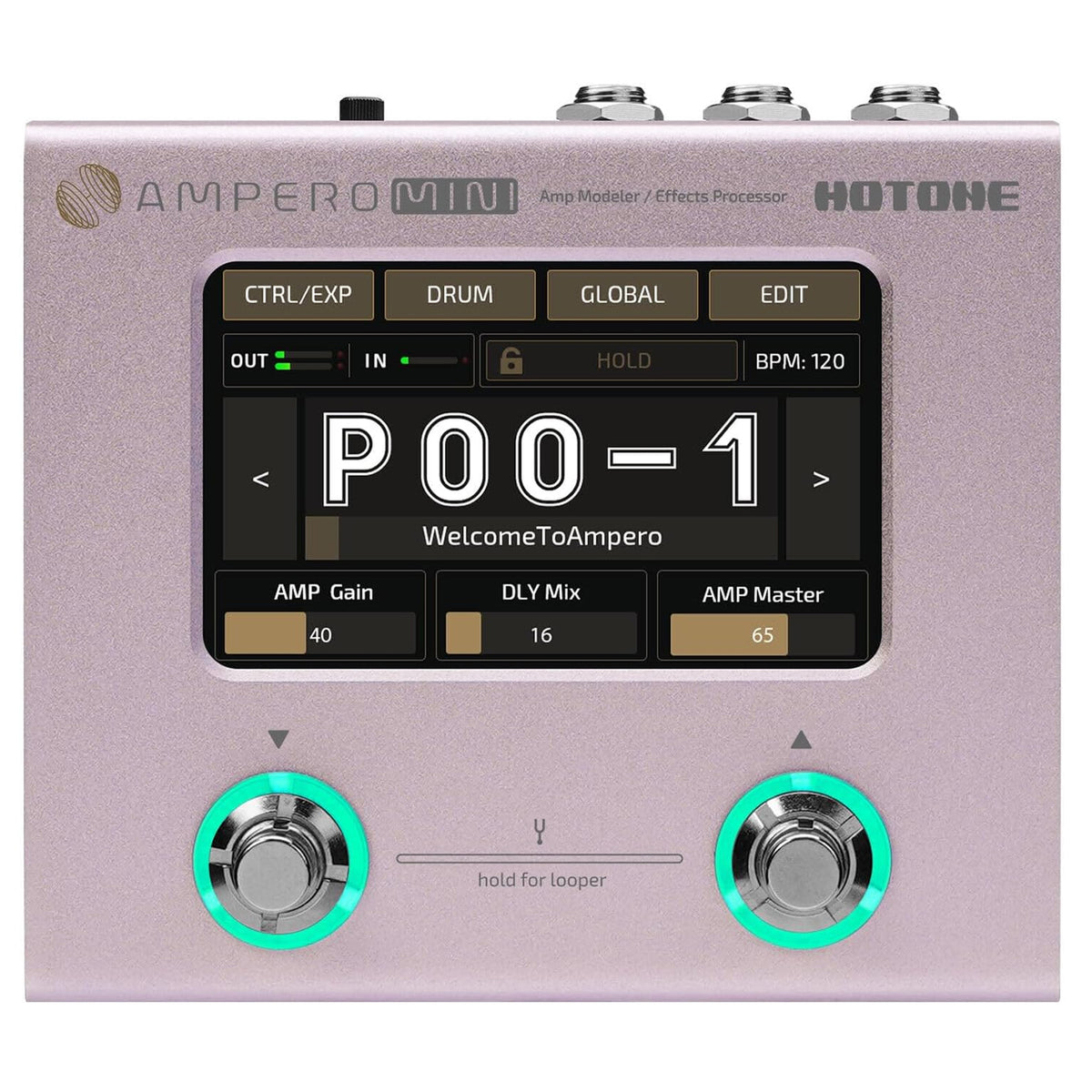 Hotone Ampero MINI Amp Modeler/Effects Processor MP-50PT - Purple Taro