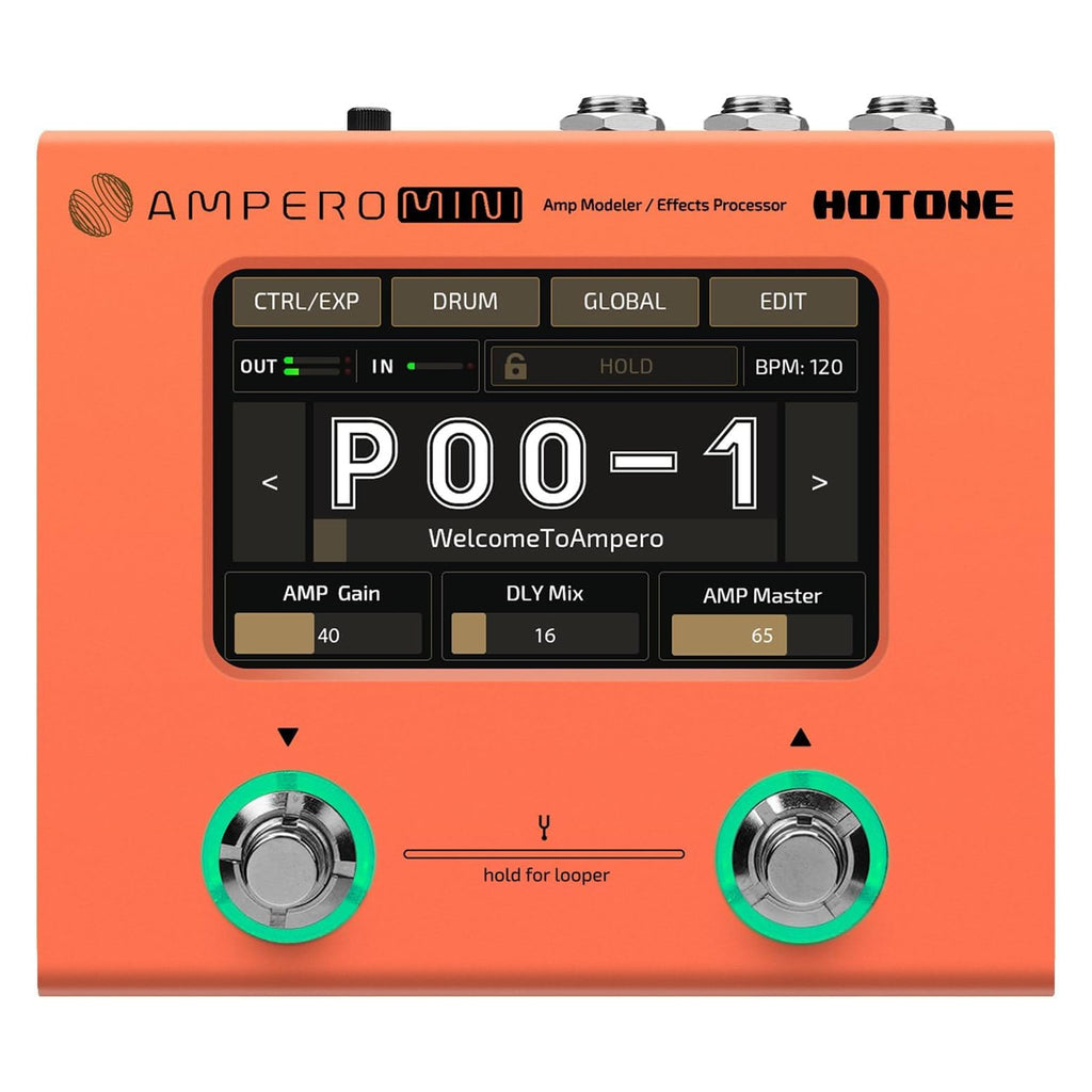 Hotone Ampero MINI Amp Modeler/Effects Processor MP-50 OR - ORANGE